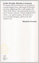Jackie Derrida. Ritratto a memoria