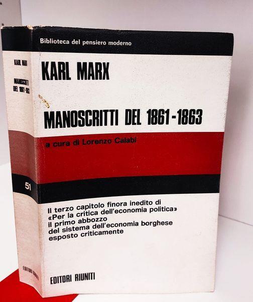 Manoscritti del 1861-1863 - Karl Marx - copertina
