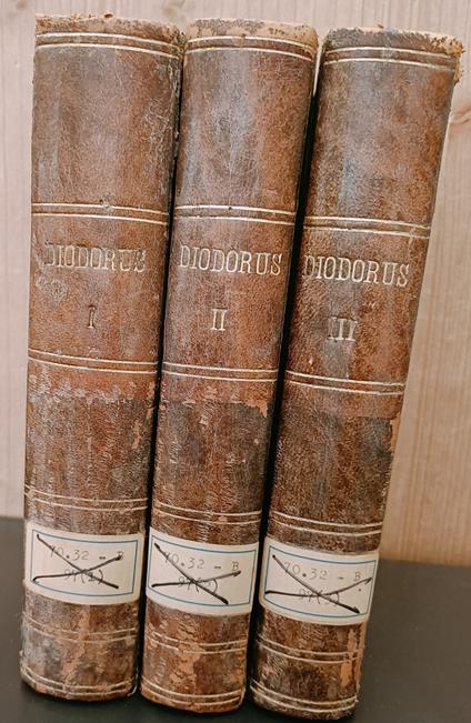 Diodori Bibliotheca Historica. Editionem primam curavit Imm. Bekker, alteram Ludovicus Dindorf. Recognovit Fridericus Vogel. Vol. I-III. Libri I-XV - copertina