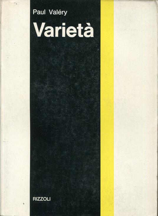 Varietà, a cura di Stefano Agosti - Paul Valéry - copertina