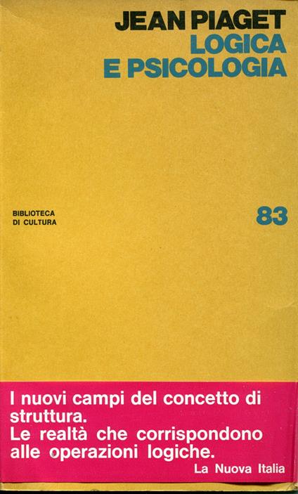 Logica e psicologia - Jean Piaget - copertina