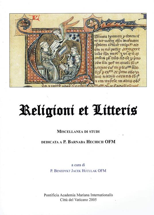 Religioni et litteris. Miscellanea di studi dedicata a P. Barnaba Hechich - copertina