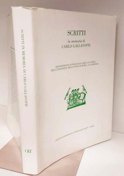 Scritti in memoria di Carlo Gallavotti - copertina