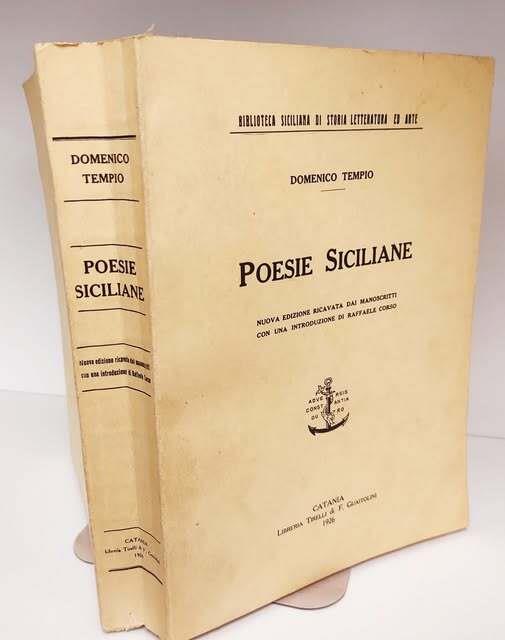 Poesie siciliane. Nuova edizione ricavata dai manoscritti - Domenico Tempio - copertina