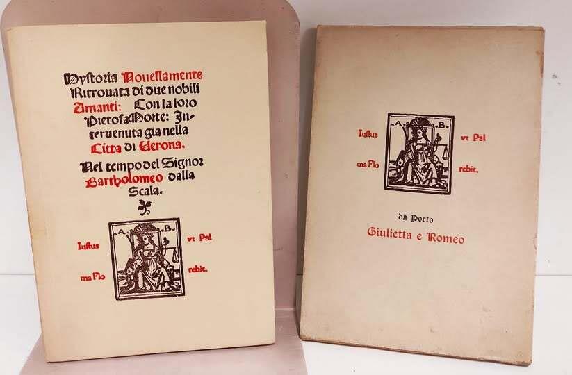 Giulietta e Romeo : riproduzione in facsimile della edizione originale della novella di Luigi Da Porto, Venezia Bendoni 1531. Con nota bio-bibliografica di G. Cappelletti