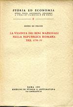 La vendita dei beni nazionali nella Repubblica Romana del 1798-99