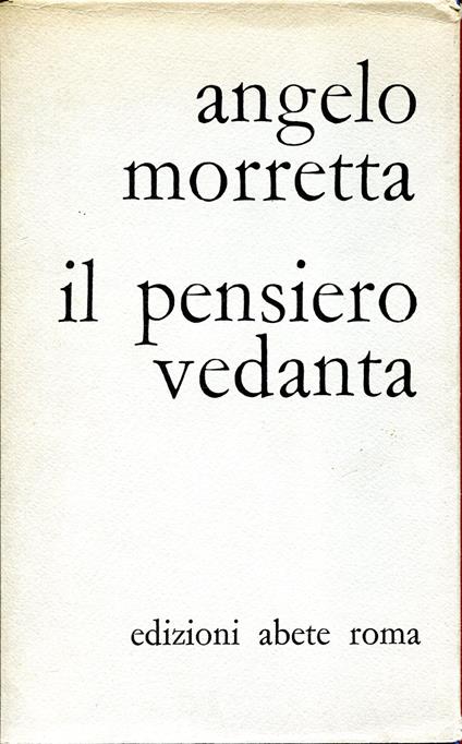 Il Pensiero Vedanta - Angelo Morretta - copertina