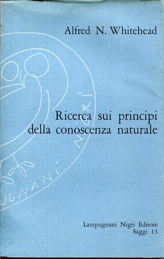 Ricerca sui principi della conoscenza naturale - Alfred North Whitehead - copertina