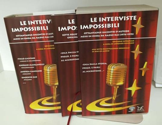 Le interviste impossibili : ottantadue incontri d'autore messi in onda da Radio Rai (1974-1975). Ediz. integrale. Con CD Audio - copertina
