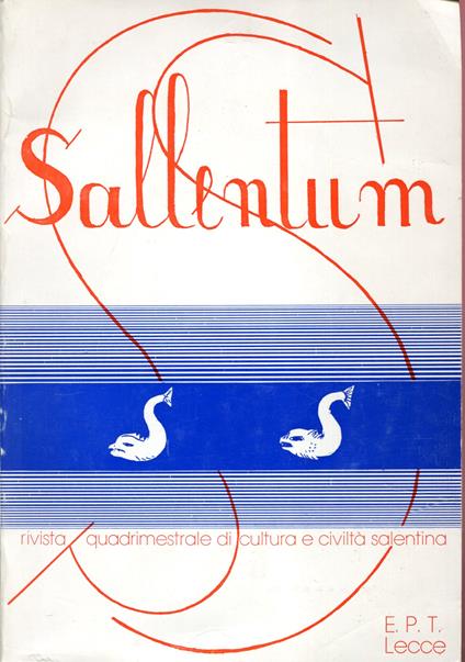 Sallentum Rivista quadrimestrale di cultura e civiltà salentina - Anno 1 n. 1 - copertina