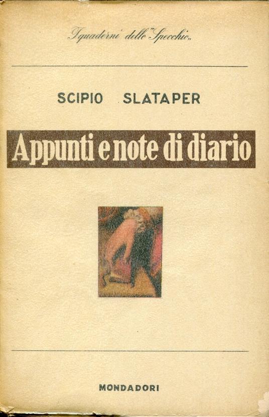 Appunti e note di diario - Scipio Slataper - copertina