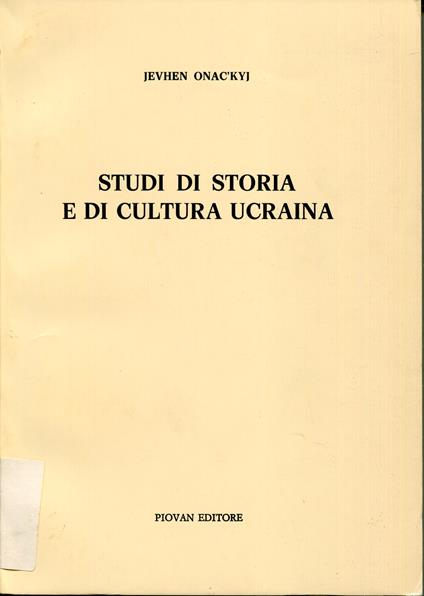 Studi di storia e di cultura ucraina - copertina