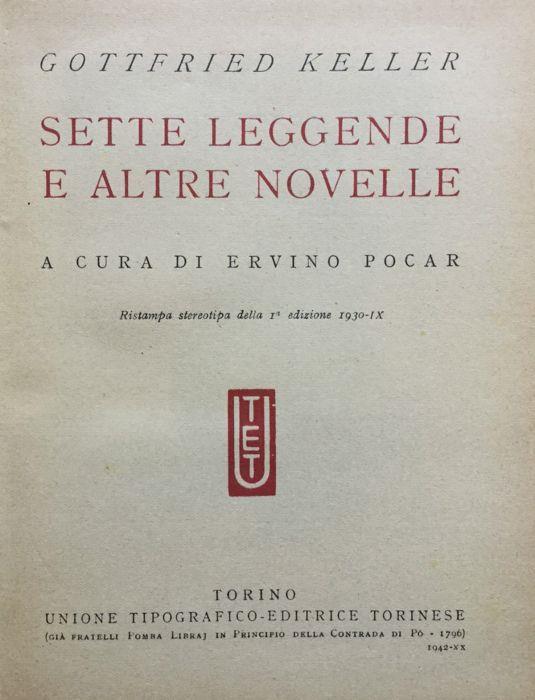 Sette leggende e altre novelle - Gottfried Keller - copertina