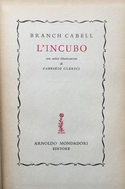 L' incubo - Branch Cabell - copertina