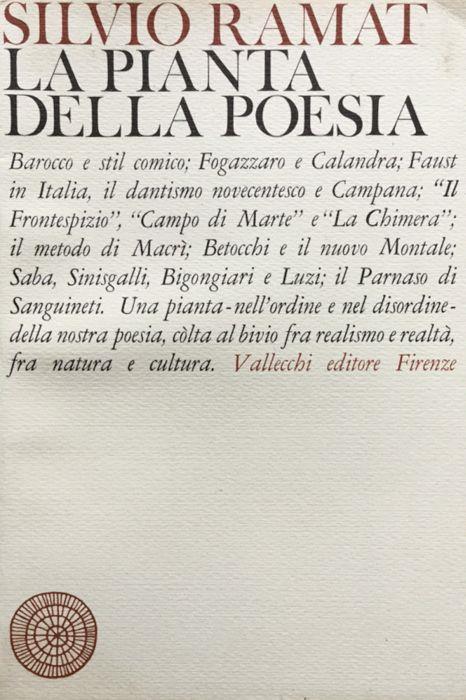 La pianta della poesia - Silvio Ramat - copertina