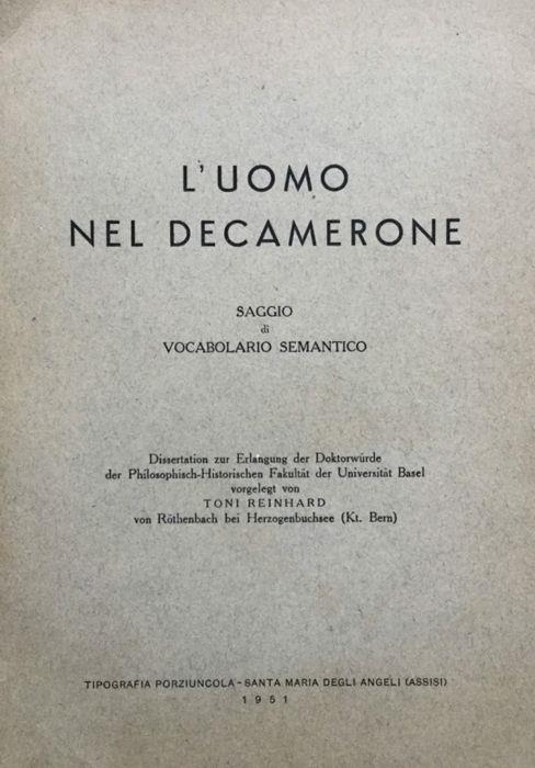 L' uomo del Decamerone. Saggio di vocabolario semantico - copertina