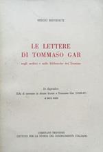 Le lettere di Tommaso Gar negli archivi e nelle biblioteche del Trentino