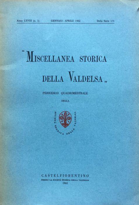 Miscellanea storica della Valdelsa. 1962. N.1 - copertina