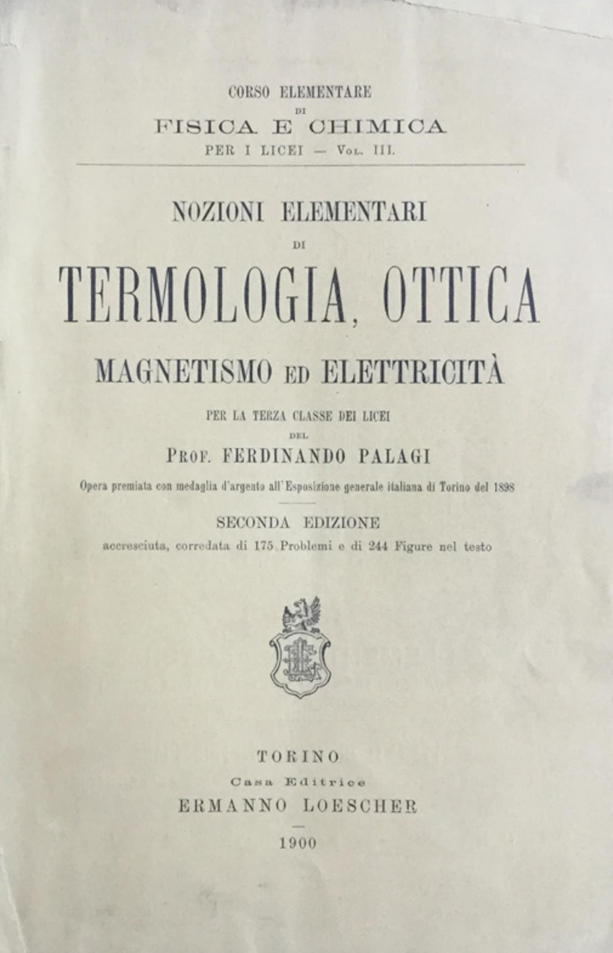 Nozioni elementari di Termologia ottica magnetismo ed elettricit