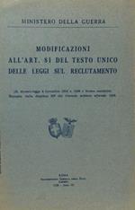 Modificazioni dell'art. 81 del Testo Unico delle leggi sul reclutamento 1928
