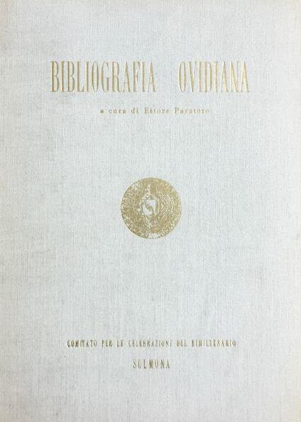 Bibliografia Ovidiana - Ettore Paratore - copertina