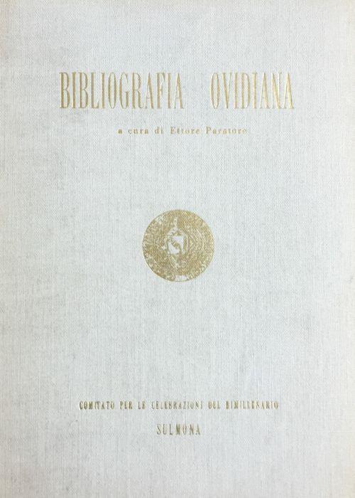 Bibliografia Ovidiana - Ettore Paratore - copertina