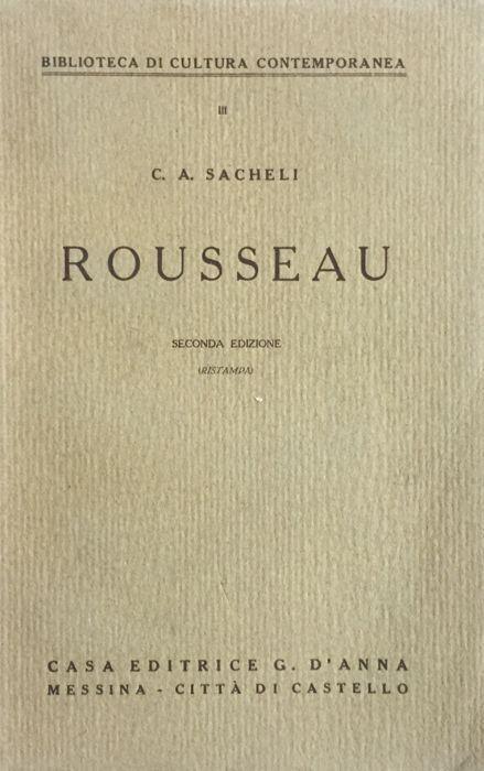 Rousseau - C. A. Sacheli - copertina