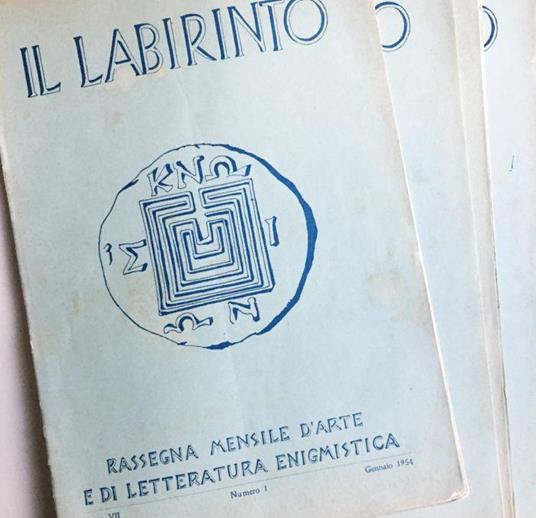 Il labirinto. Rassegna mensile d'arte di letteratura enigmistica. 1954 - copertina