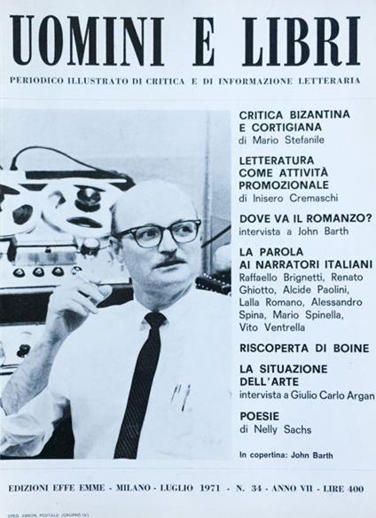 Uomini e libri (rivista) 1971 n. 34 - copertina