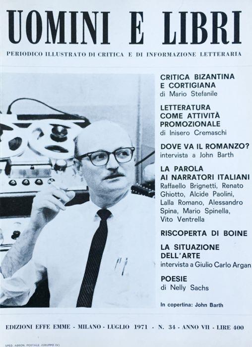 Uomini e libri (rivista) 1971 n. 34 - copertina