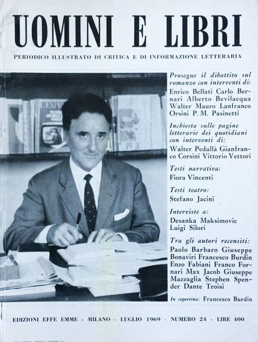 Uomini e libri (rivista) 1969 n. 24 - copertina