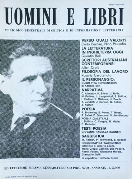 Uomini e libri (rivista) 1983 n. 92 - copertina