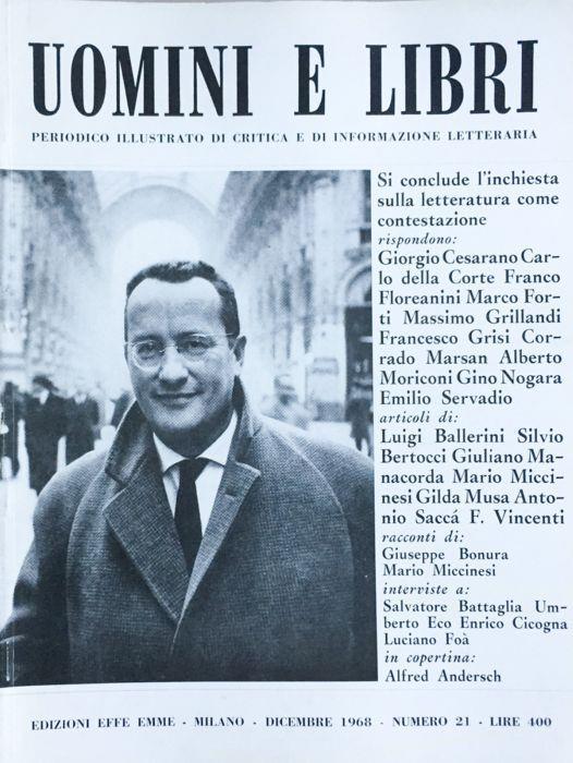 Uomini e libri (rivista) 1968 n. 21 - copertina