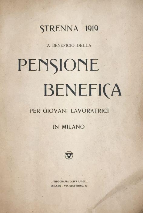 Strenna 1919 a beneficio della pensione benefica per giovani lavoratici in Milano - copertina