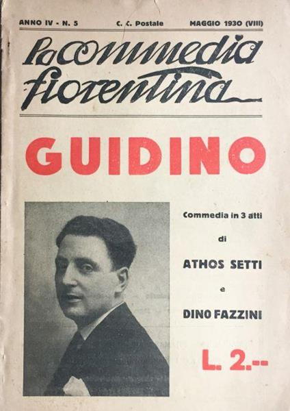 Guidino. La commedia Fiorentina 1930 - copertina