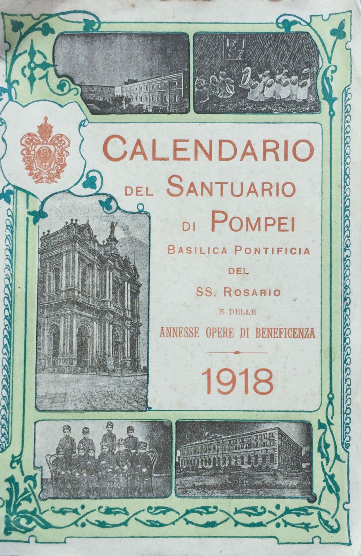 Calendario del santuario di Pompei 1918