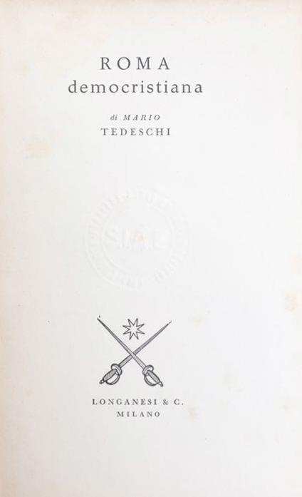 Roma democristiana - Mario Tedeschi - copertina