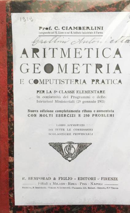 Aritmetica geometria e computisteria pratica - copertina