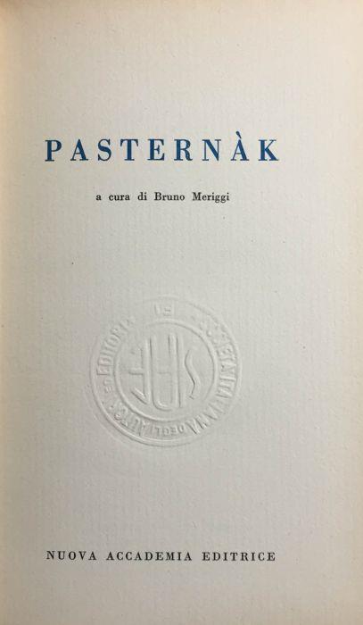 Pasternak - Boris Pasternak - copertina