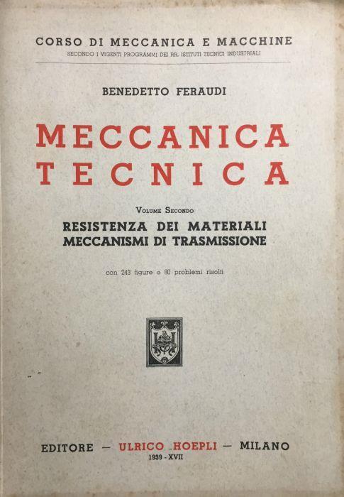Meccanica tecnica - Benedetto Feraudi - copertina