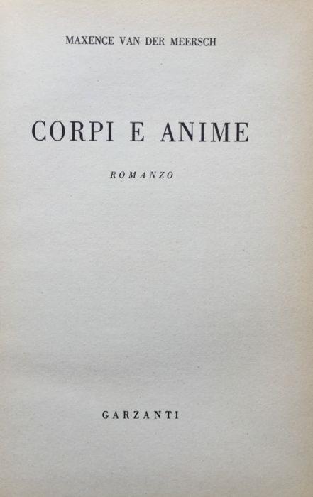 Corpi e anime - Maxence Van der Meersch - copertina