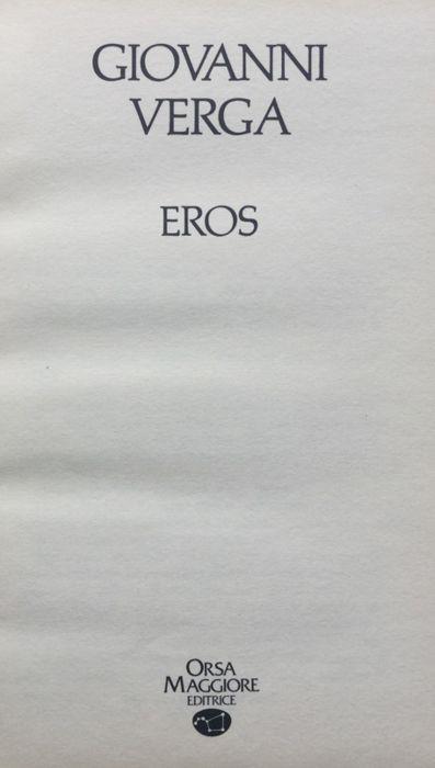 Eros - Giovanni Verga - copertina