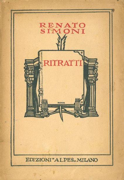 Ritratti - Renato Simoni - copertina