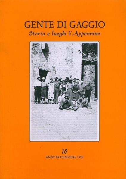 Gente di Gaggio 18 – dicembre 1998 - copertina