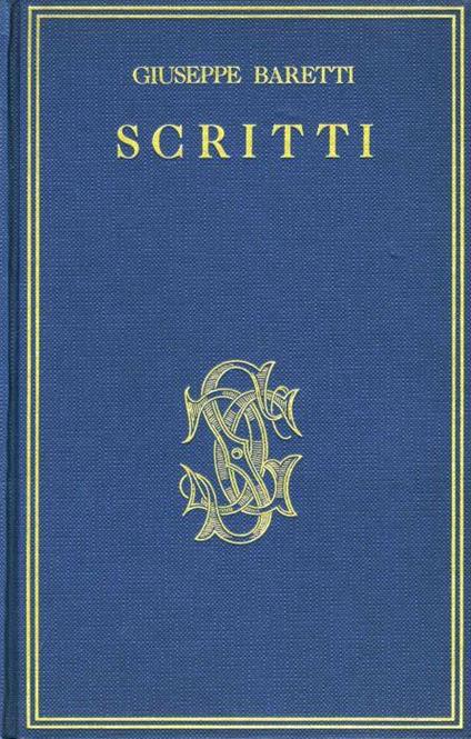 Scritti - Giuseppe Baretti - copertina