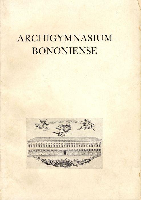 Archigymnasium bononiense - copertina