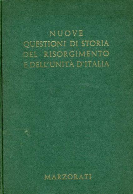 Nuove questioni di storia del Risorgimento e dell'unita' d'Italia - copertina
