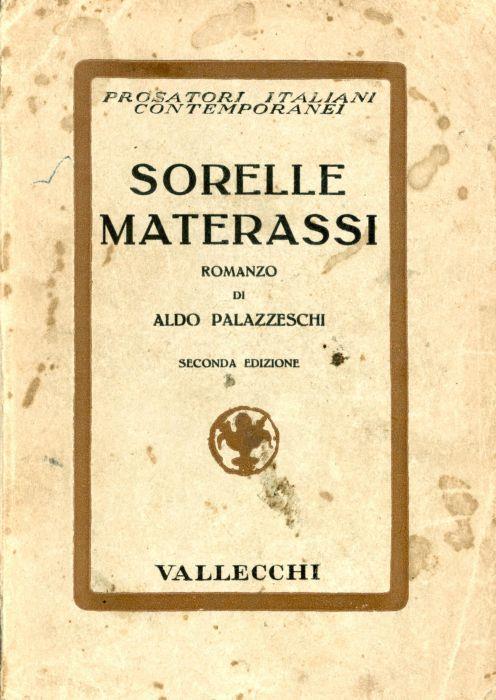 Sorelle Matersassi (1935) - Aldo Palazzeschi - copertina