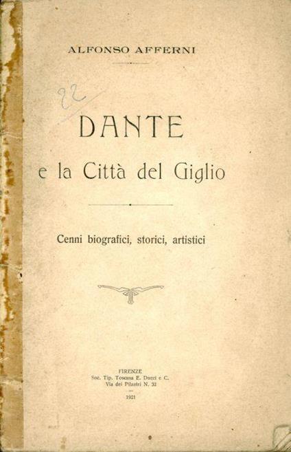 Dante e la Città del Giglio - copertina