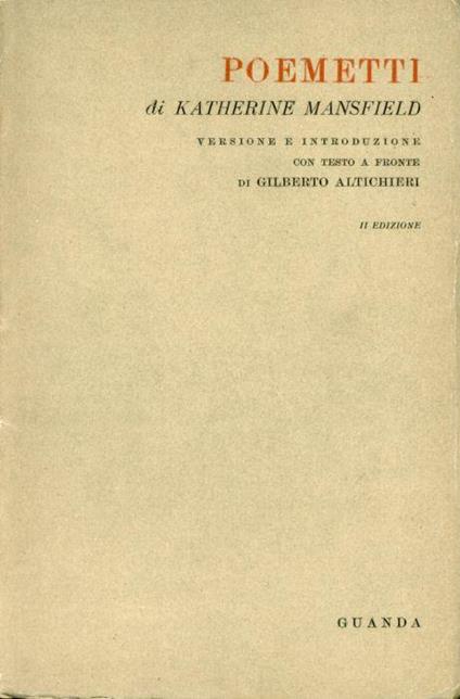 Poemetti - Katherine Mansfield - copertina